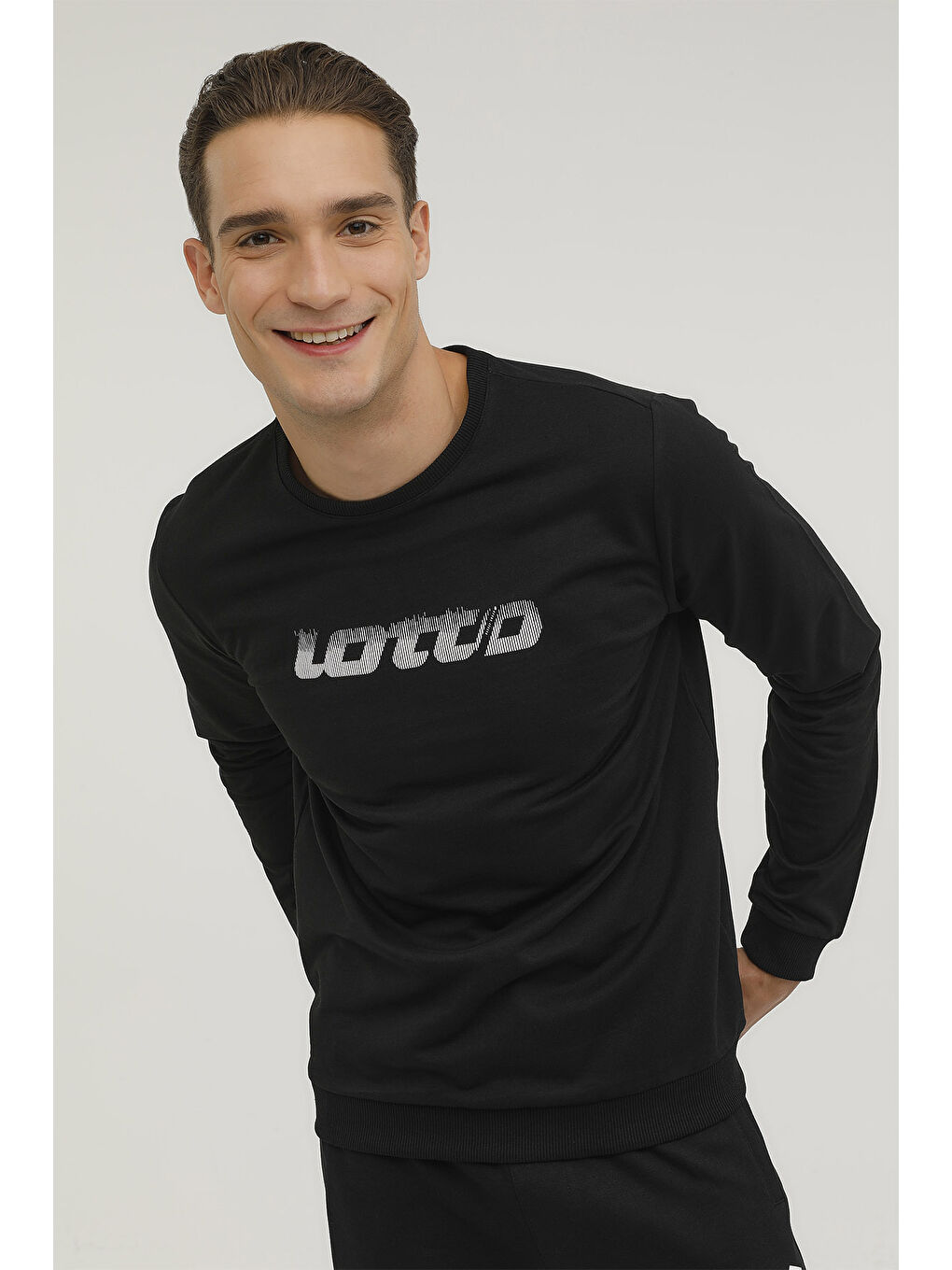 LOTTO Siyah M-MANCIO SWEATSHIRT 2PR Siyah Erkek Sweatshirt - 4