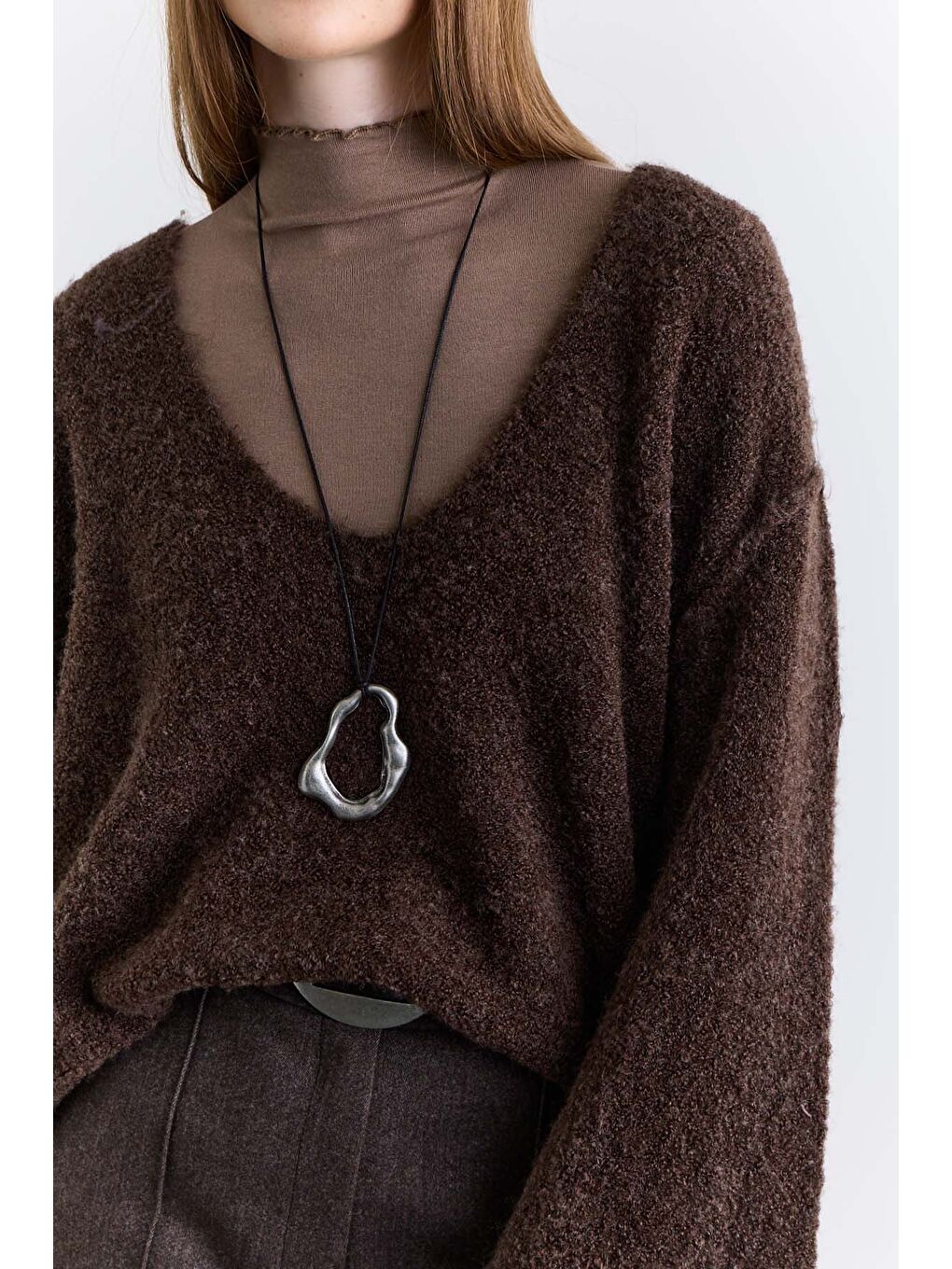 Kahverengi Soft Dokulu Kazak Acı Kahve-2