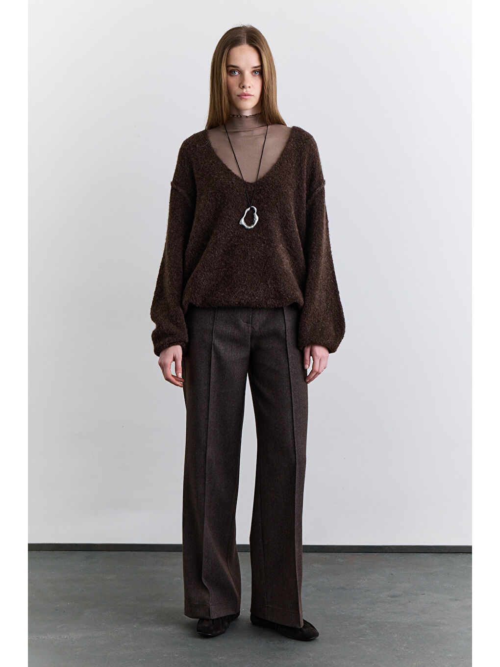 Kahverengi Soft Dokulu Kazak Acı Kahve-3