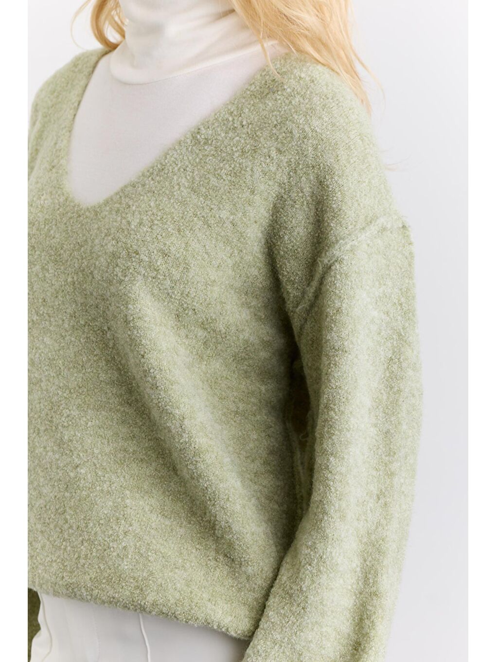 Soft Dokulu Kazak Yeşil-2