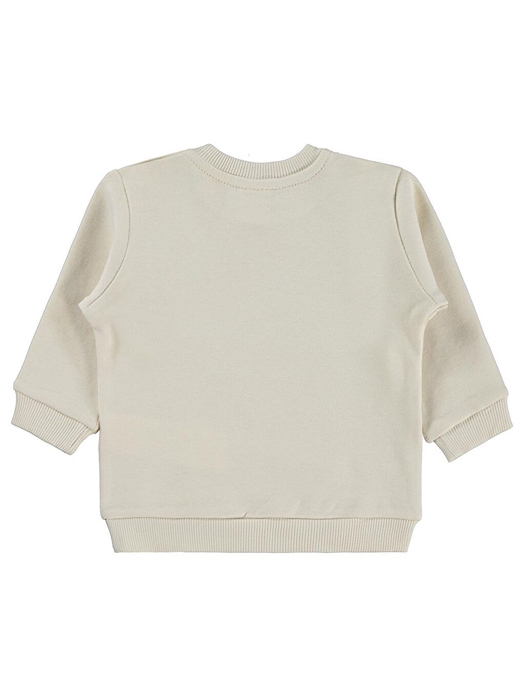 Bej Baby Astronot Baskılı 6-18 Ay Sweatshirt - Fil Dişi-1