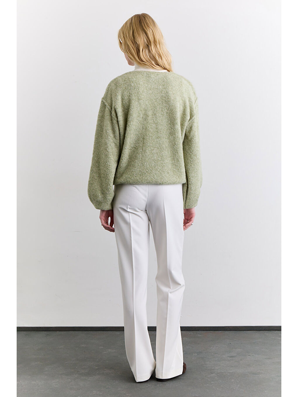 Soft Dokulu Kazak Yeşil-5