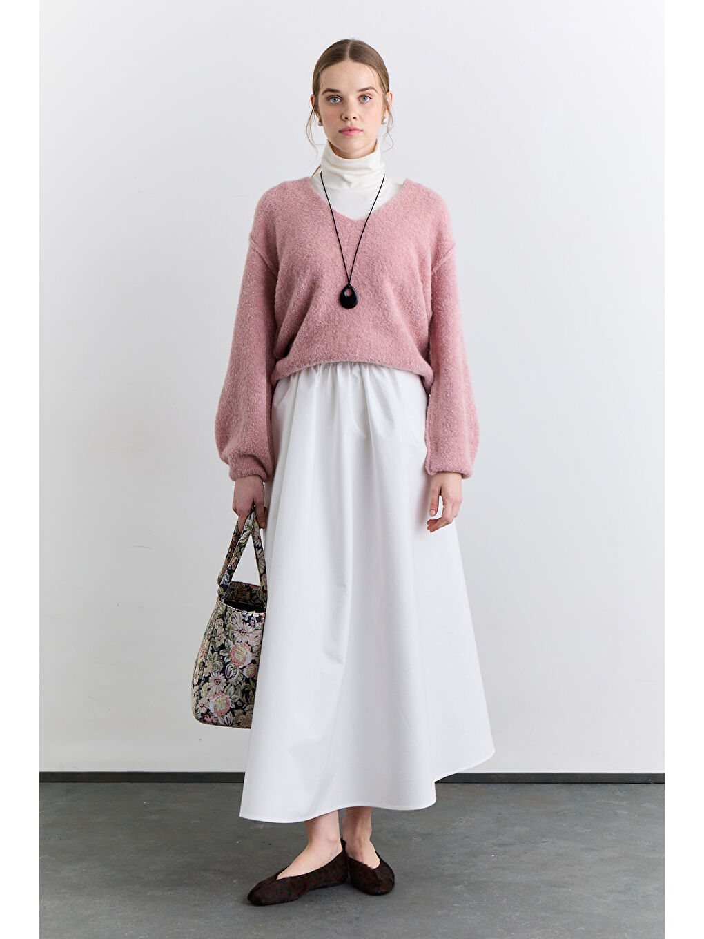 Soft Dokulu Kazak Pembe