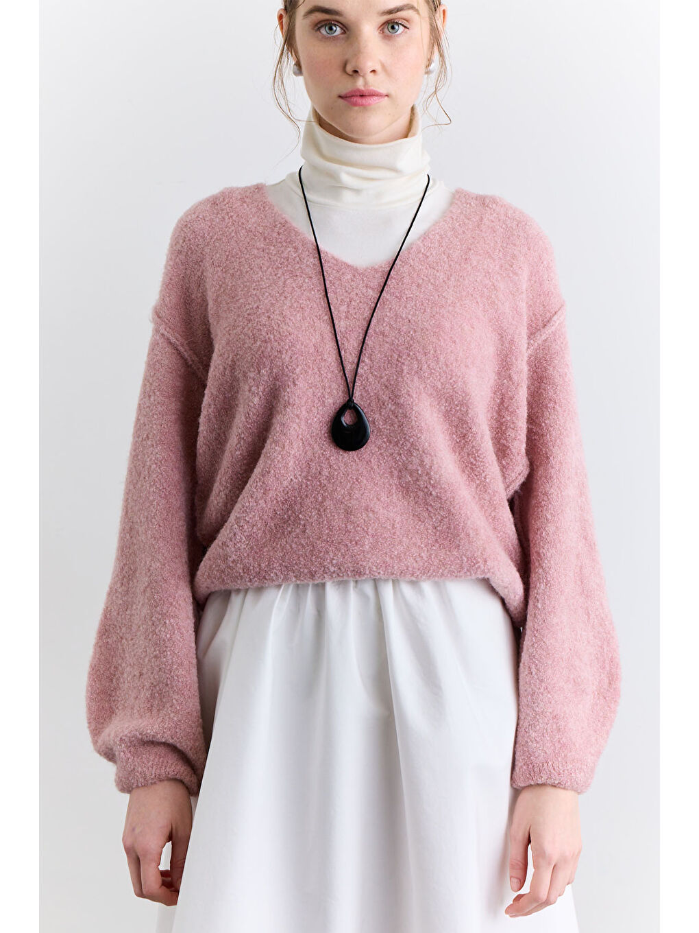 Soft Dokulu Kazak Pembe-1