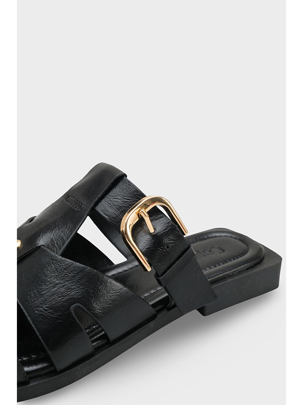 Siyah Willa Gladyatör Kadın Sabo Terlik-3