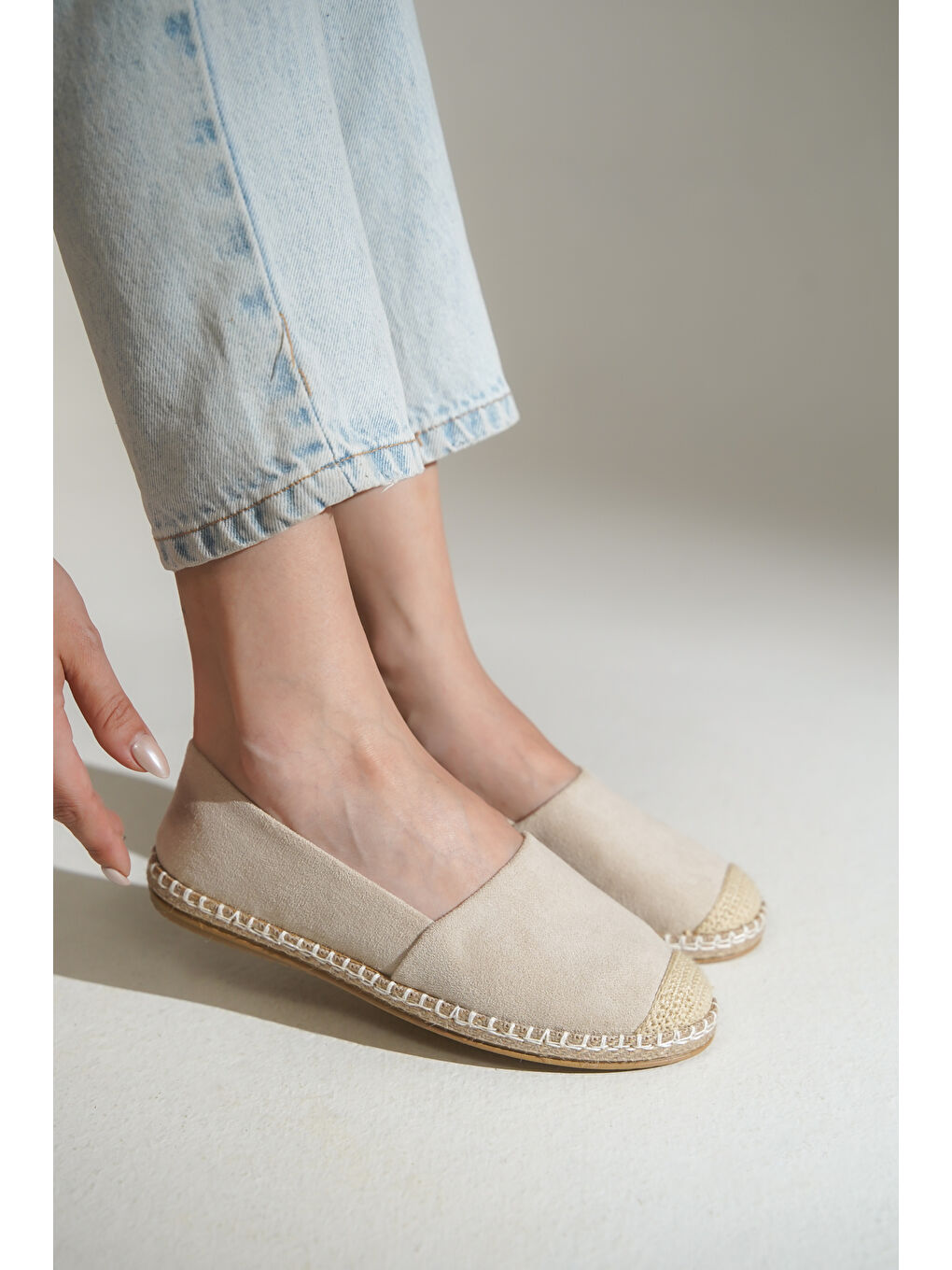 Bej Pasarella Kadın Espadril-1