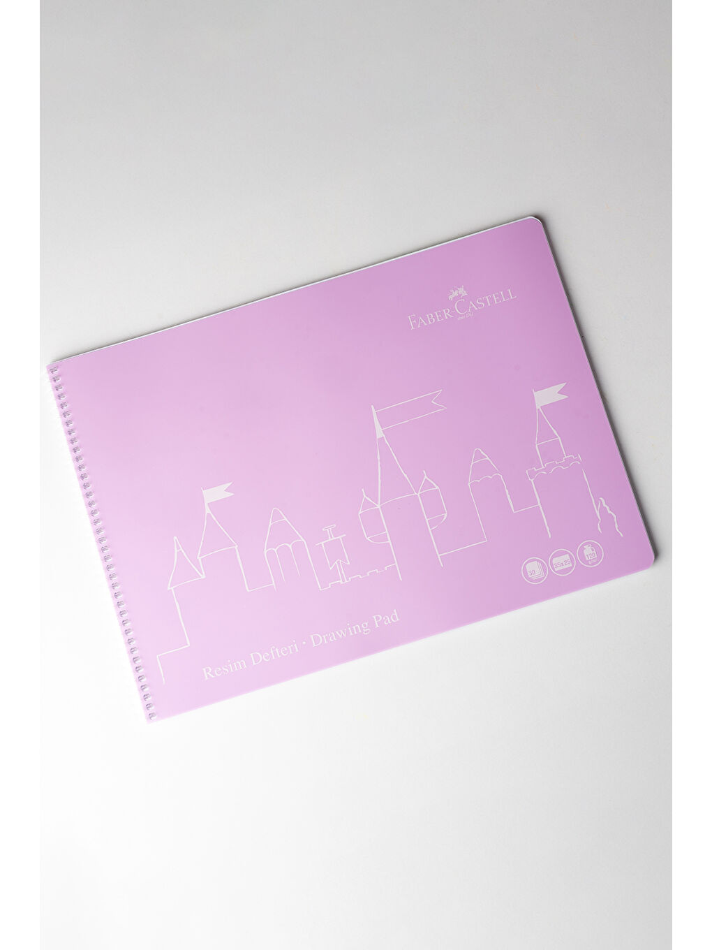 Boyama Seti ve 25x35 Resim Defteri – Sulu, Pastel, Keçeli, Kuru Boya ile (Karma Renk Gönderilir)-8