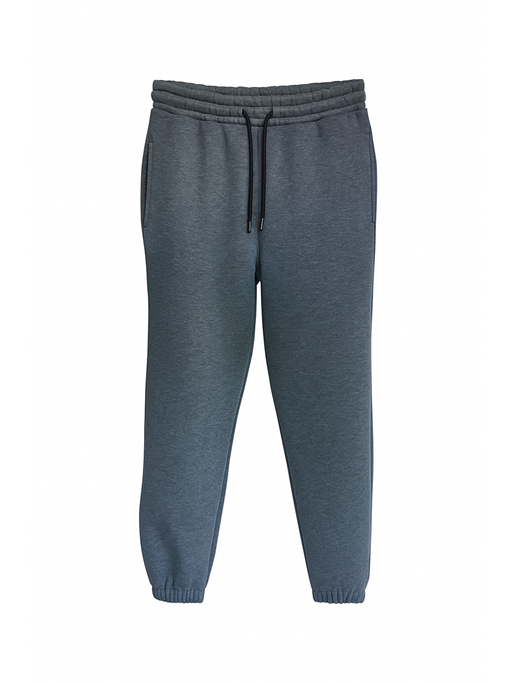 Antrasit Kadın Pamuklu 3 İplik Lastik Paça Cepli Yüksek Kalite Şardonlu Kalın Eşofman Altı