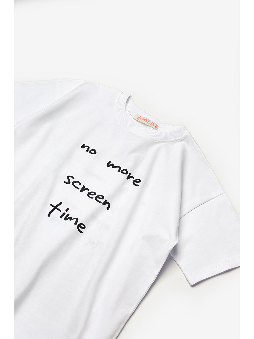 Beyaz Motto Baskılı Çocuk Tişört-4