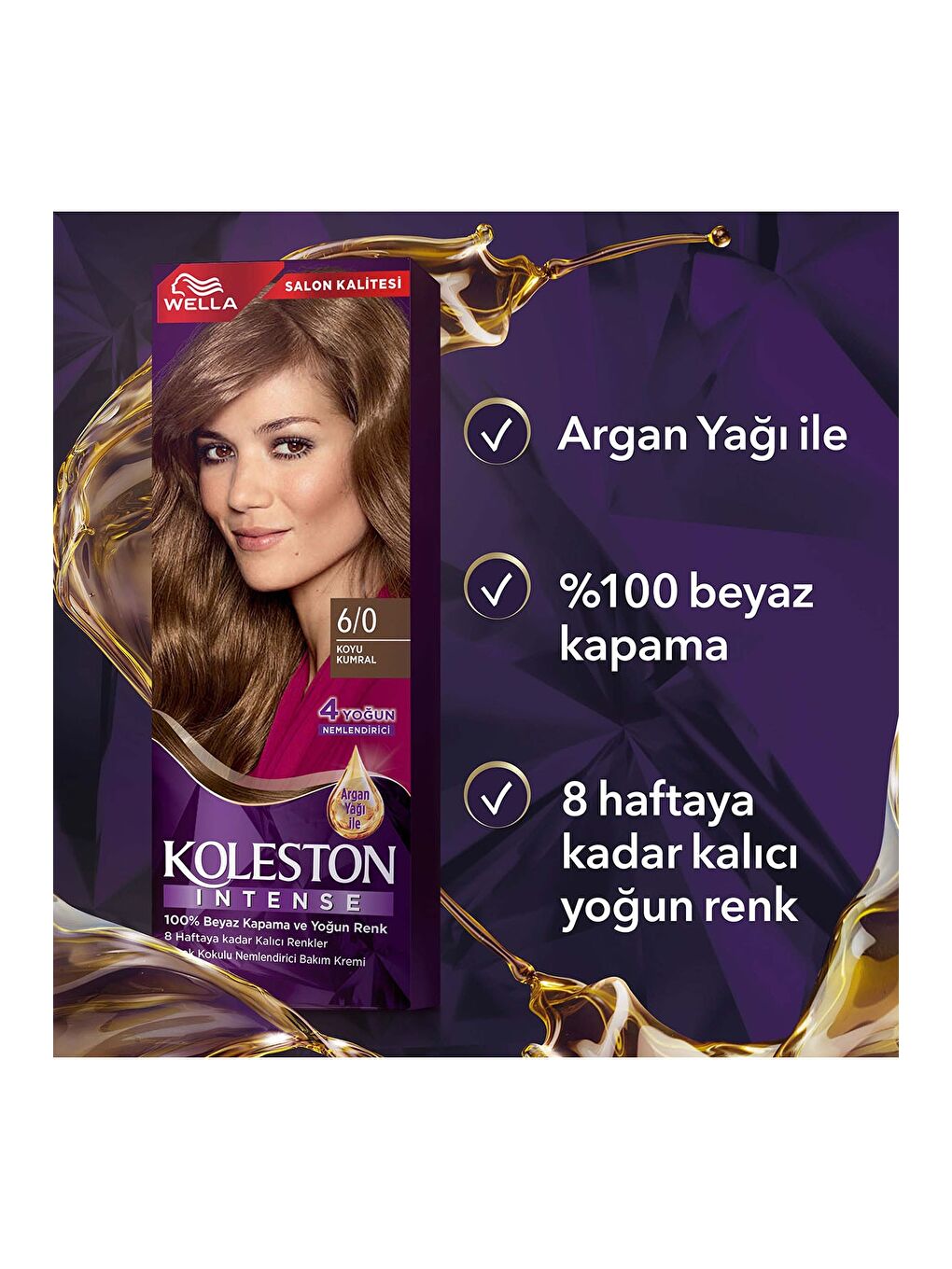 Wella Renksiz Koleston Intense Saç Boyası 6/0 Koyu Kumral - Salon Kalitesi - 5