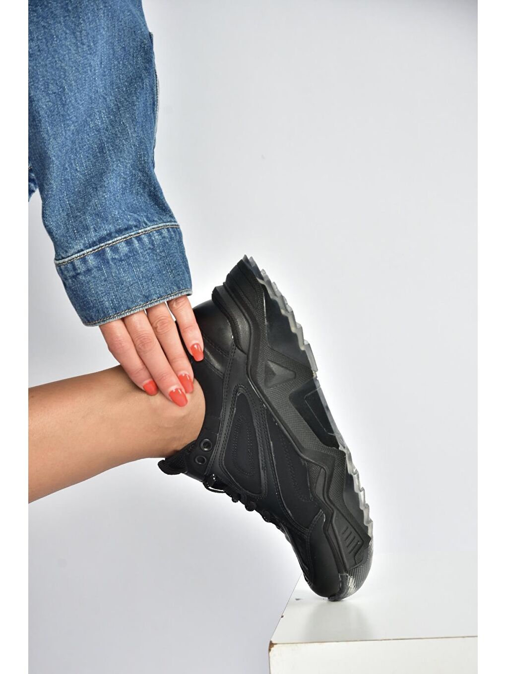 Siyah Kadın Sneakers V312611809-2