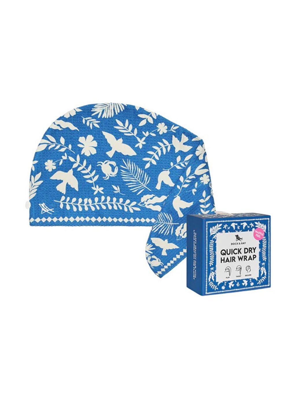 Dock & Bay Karişik Saç Havlusu Waffle Serene Songbirg