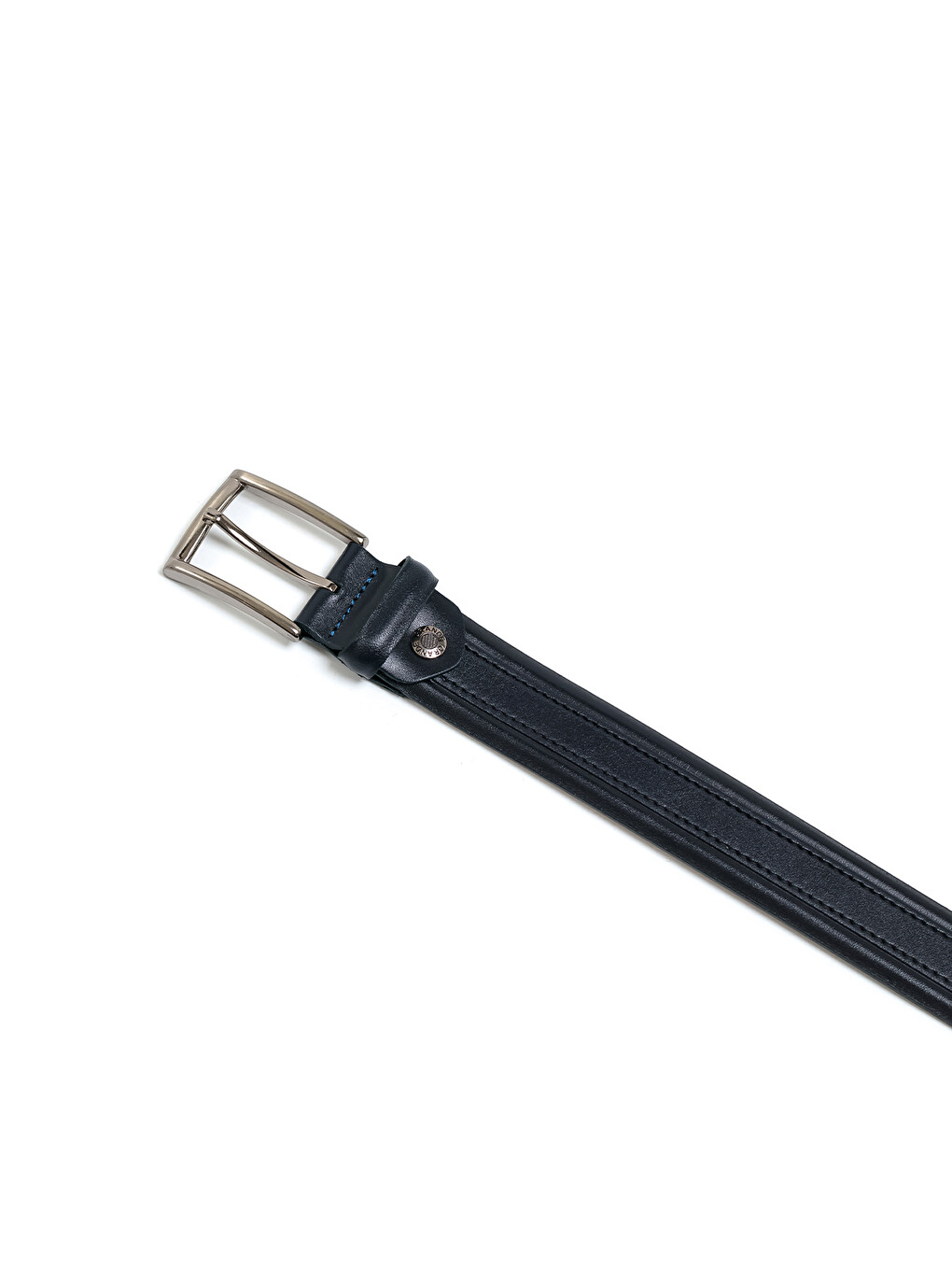 Lacivert Erkek F-734-42 Arsel Deri Klasik Kemer (genişlik 3.5 Cm)-1