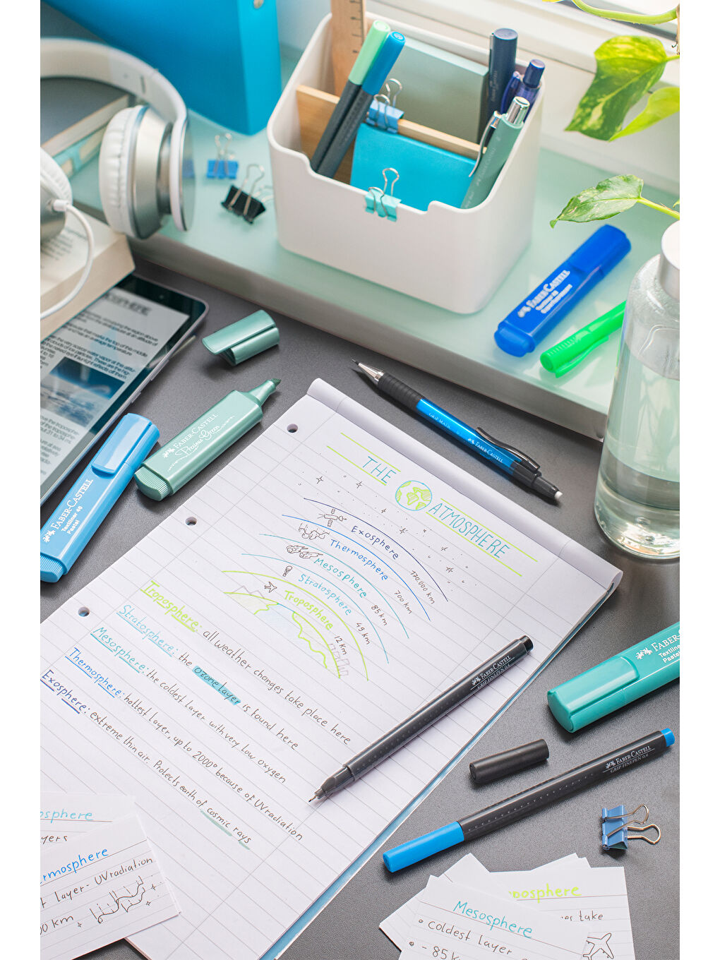 Grip Finepen İnce Keçe Uçlu Kalem Seti, 30’lu, Pastel ve Neon Renkler, 0.4 mm Hassas Uç, Üçgen Gövde-2