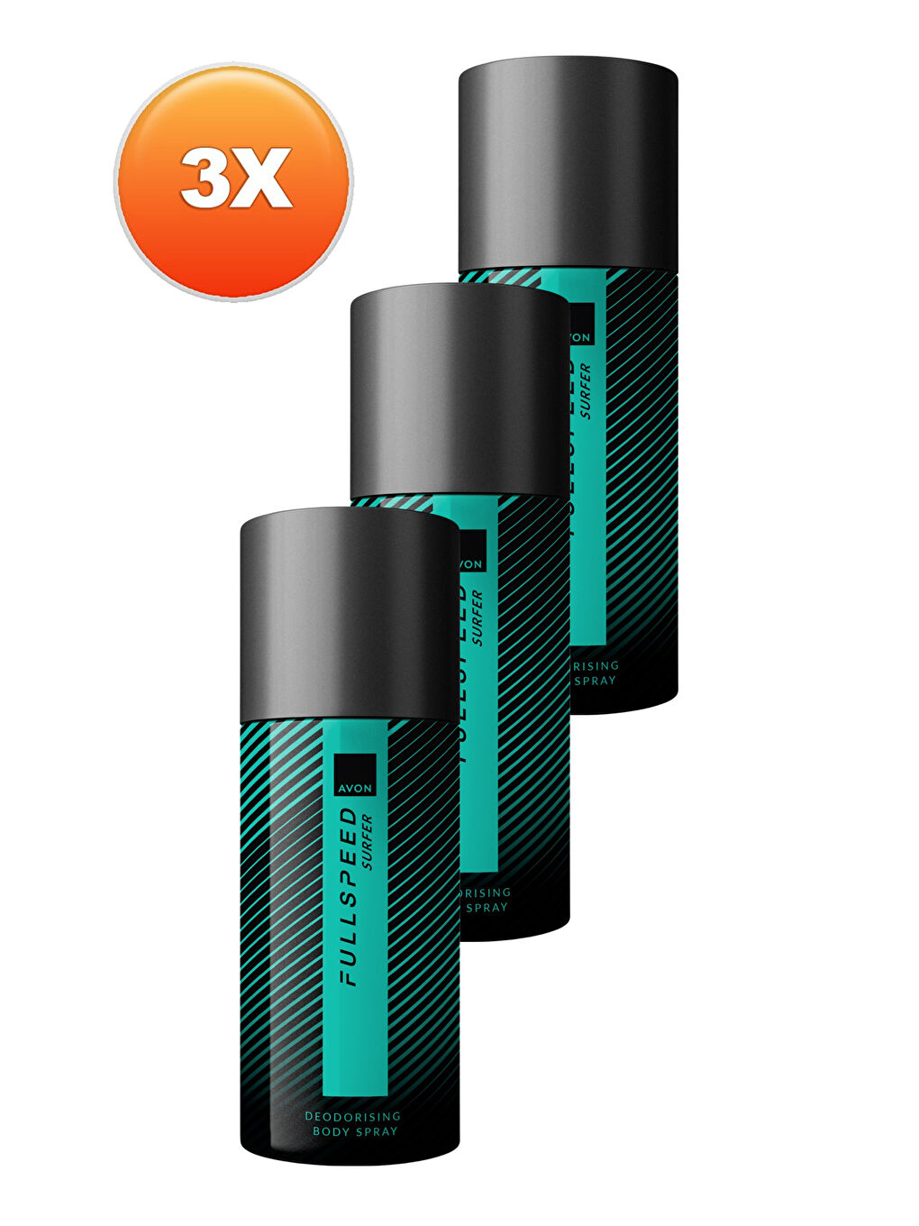 Full Speed Surfer Erkek Sprey Deodorant 150ml Üçlü Paket-1