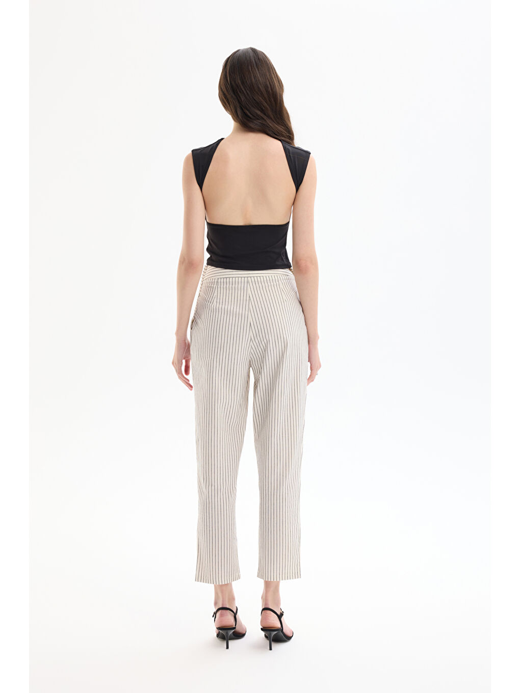 Sırt Dekolteli Basic Bluz Siyah-4