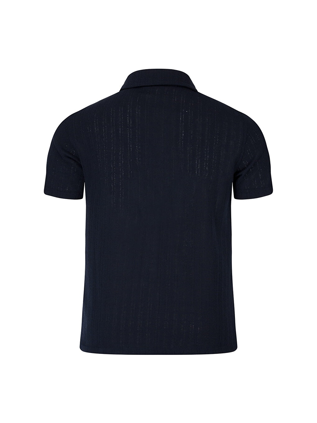Lacivert Regular Fit Apaş Yaka Gömlek-2