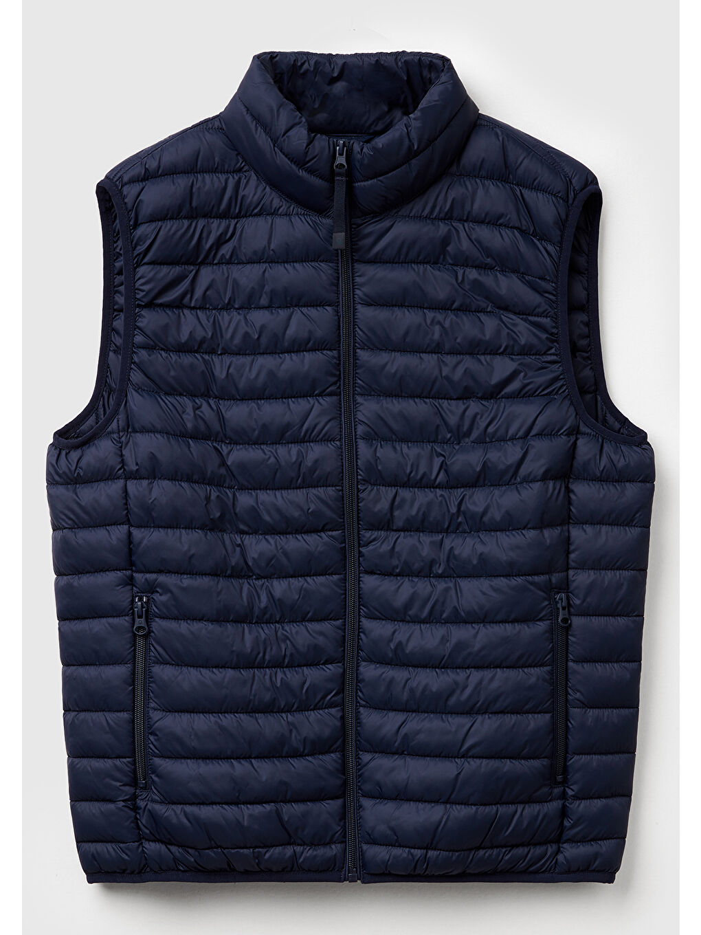 Erkek Lacivert Polyester Dolgulu Regular Fit Yelek-1