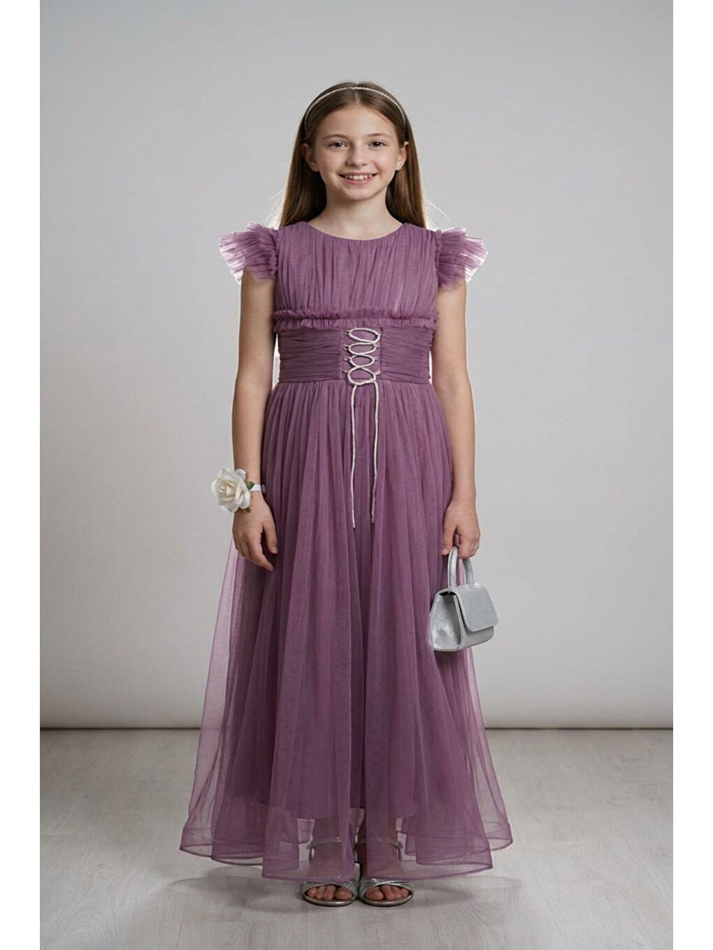 Mor Kız Çocuk Abiye