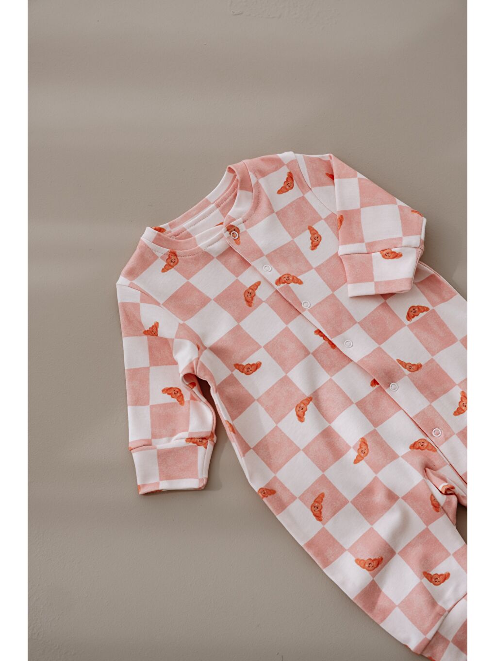 Pembe Damalı Kruvasan Serisi Tulum-3