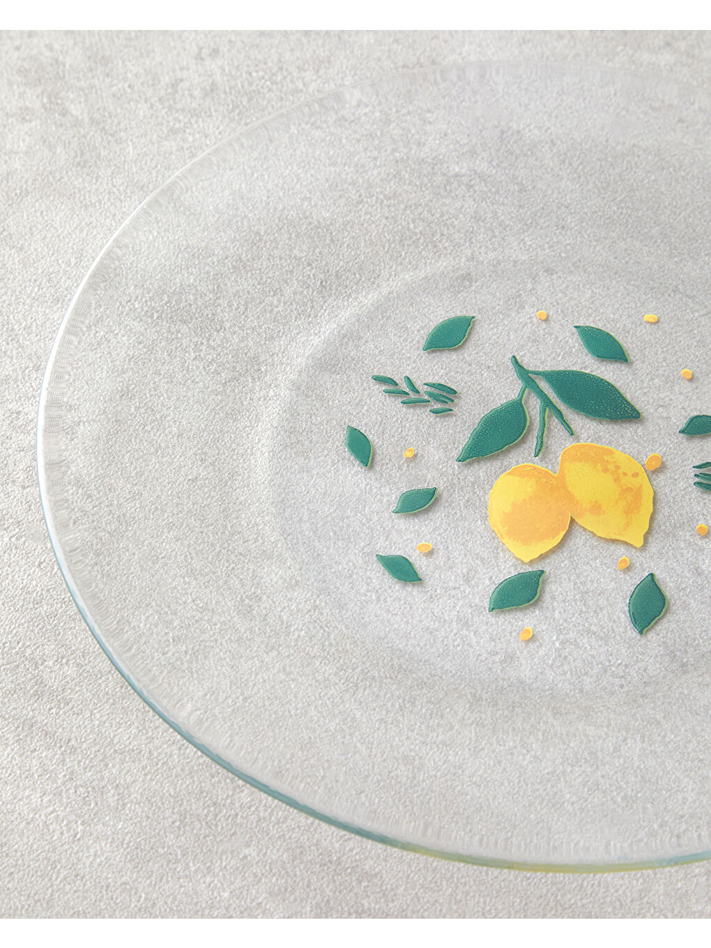 Lemon Cam 4'lü Pasta Tabağı 19 cm Sarı-Yeşil-2