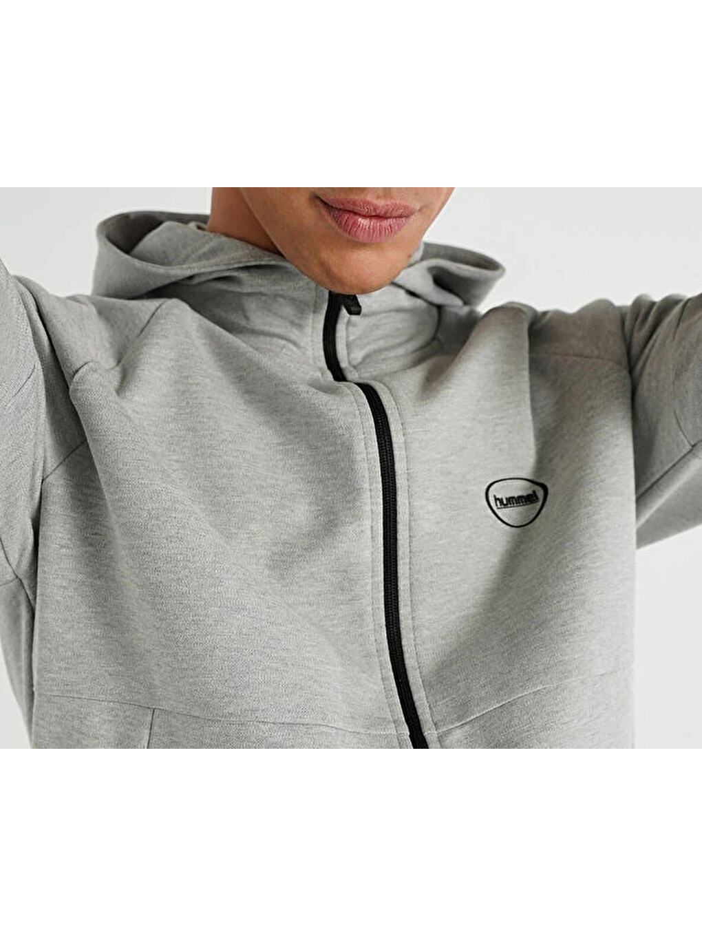 Inter Zip Hoodie Erkek Günlük Fermuarlı Sweatshirt 921257-2006 Gri-2