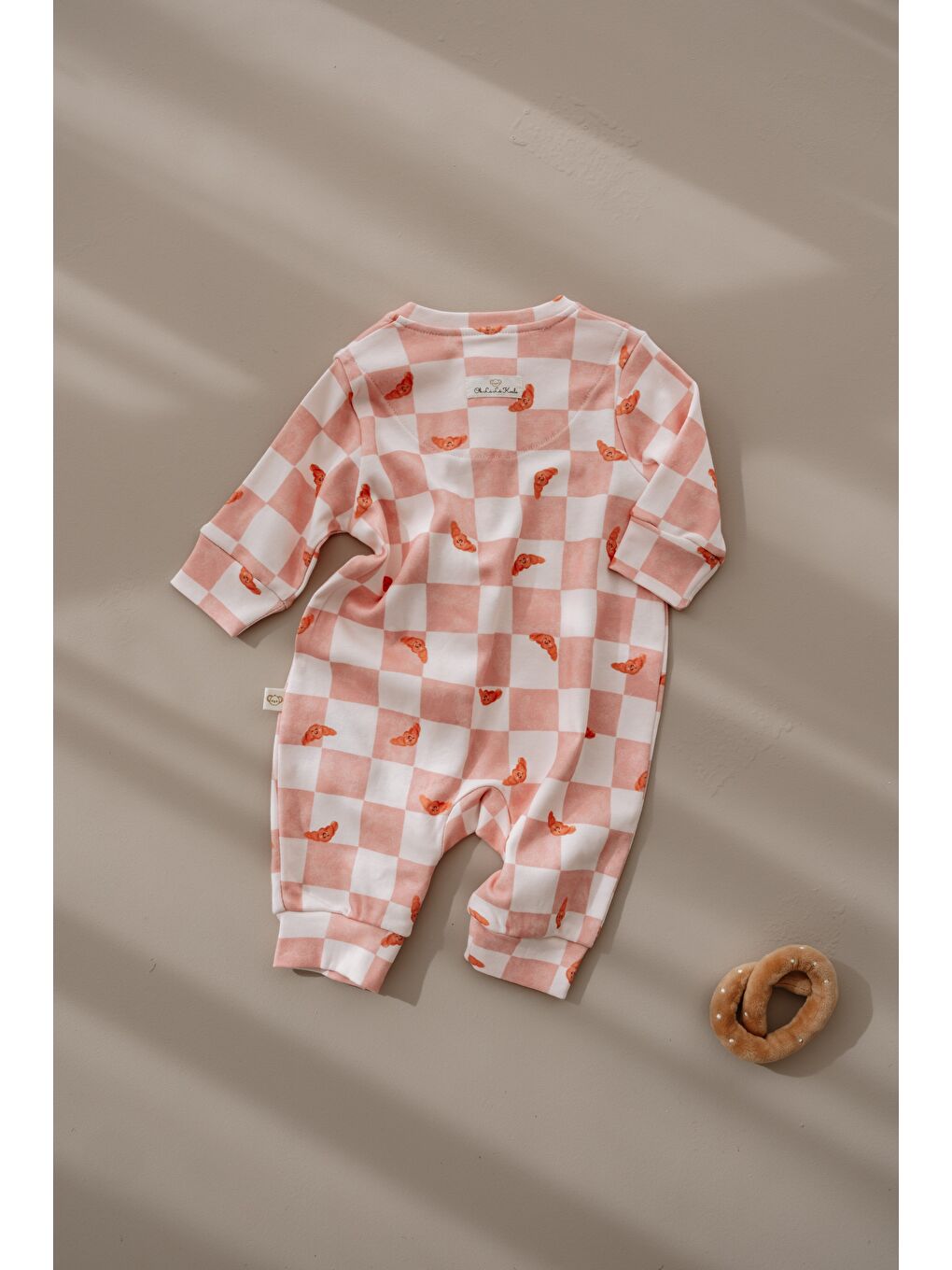 Pembe Damalı Kruvasan Serisi Tulum-4