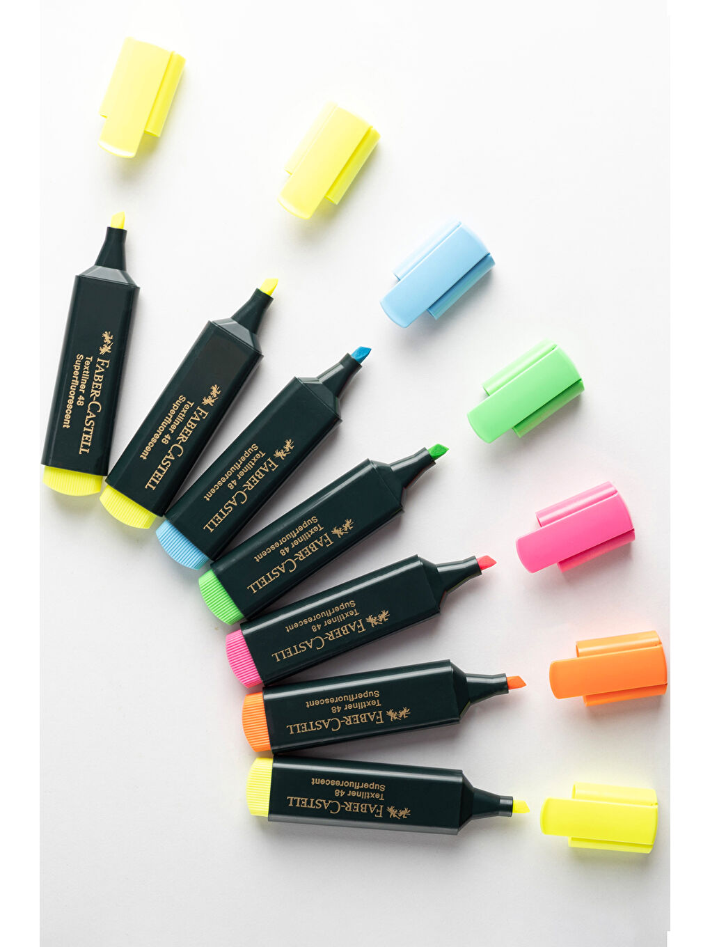 Fosforlu Kalem Seti, 8’li, Su Bazlı Mürekkep, Kesik Uç, 3 Farklı Çizgi Kalınlığı-3