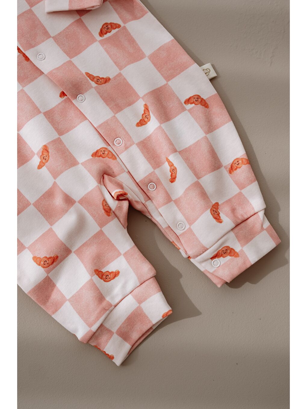 Pembe Damalı Kruvasan Serisi Tulum-5