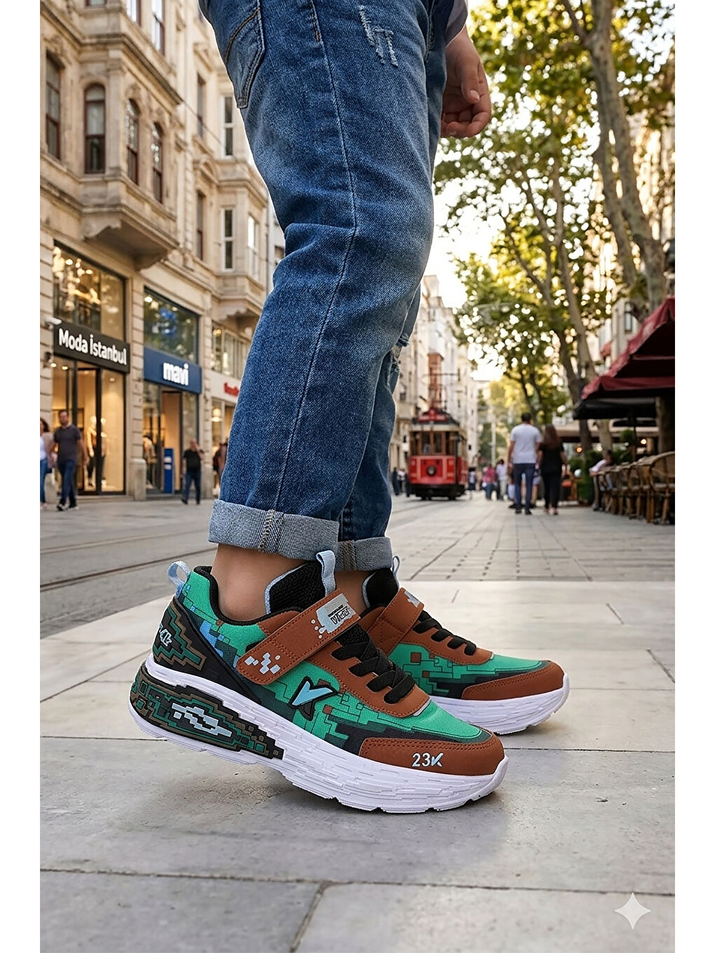 Kahverengi Craft Günlük Cırtlı Erkek Çocuk Spor Ayakkabı-2