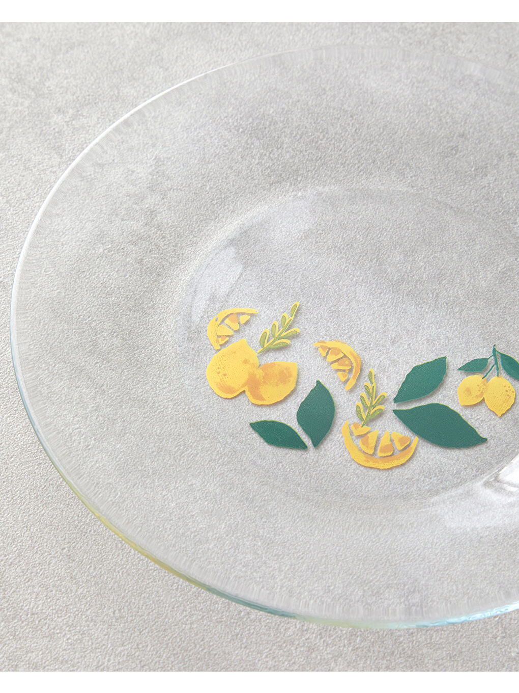 Lemon Cam 4'lü Pasta Tabağı 19 cm Sarı-Yeşil-3