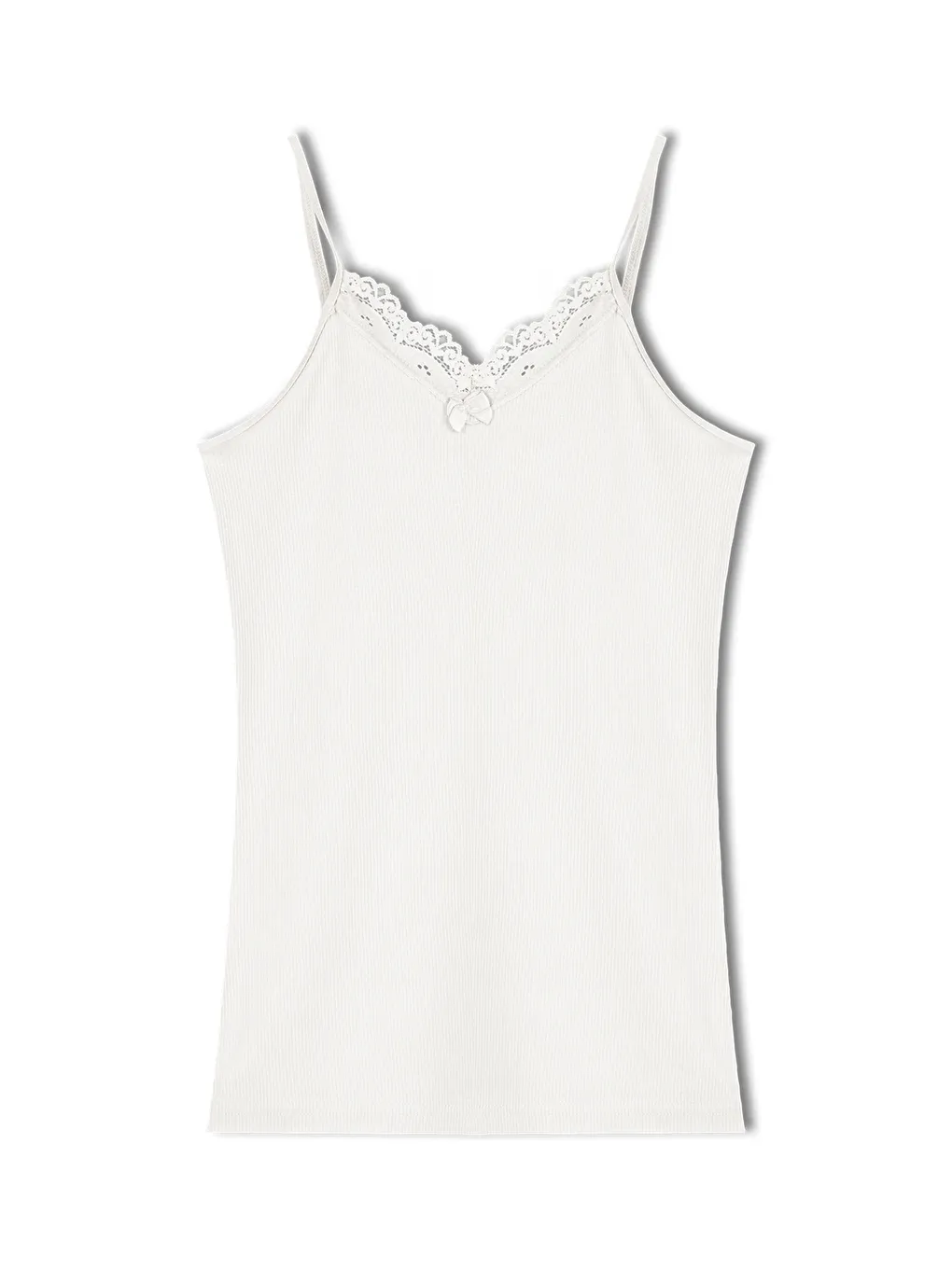 Ekru Kaşkorse Yakası Dantel İnce Askılı Kadın Atlet