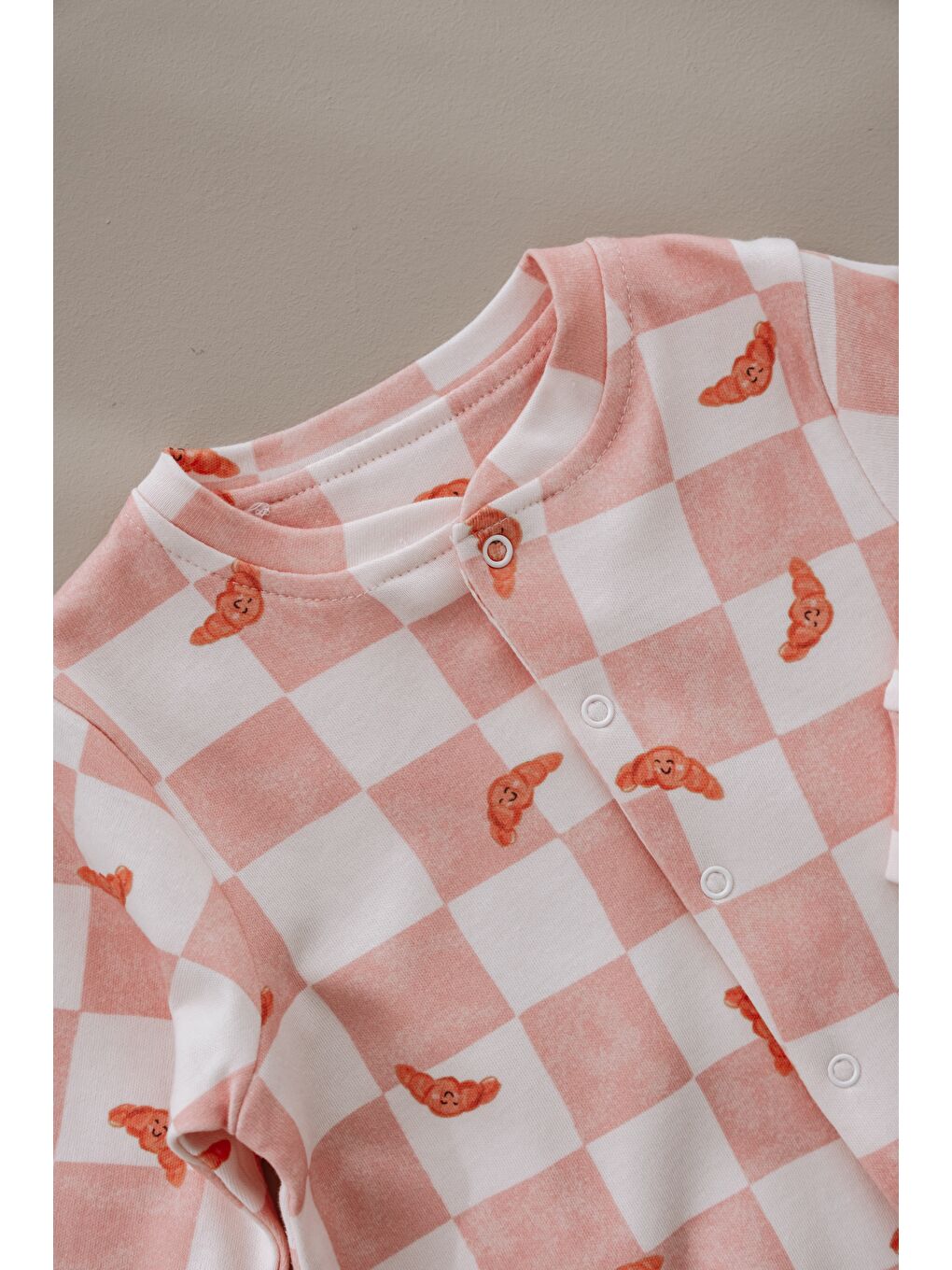 Pembe Damalı Kruvasan Serisi Tulum-6