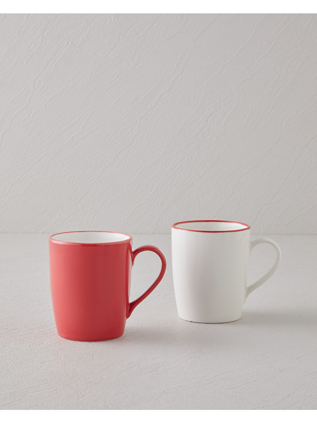 Sway Bone Porselen 2'li Kupa 255 ml Kırmızı