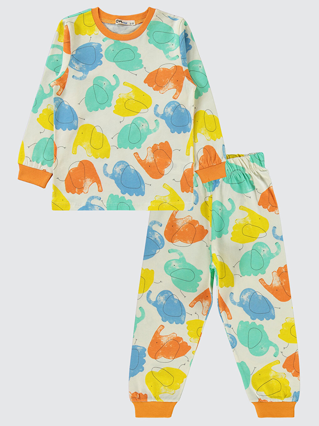 Turuncu Boys Erkek Çocuk Pijama Takımı 2-5 Yaş Oranj