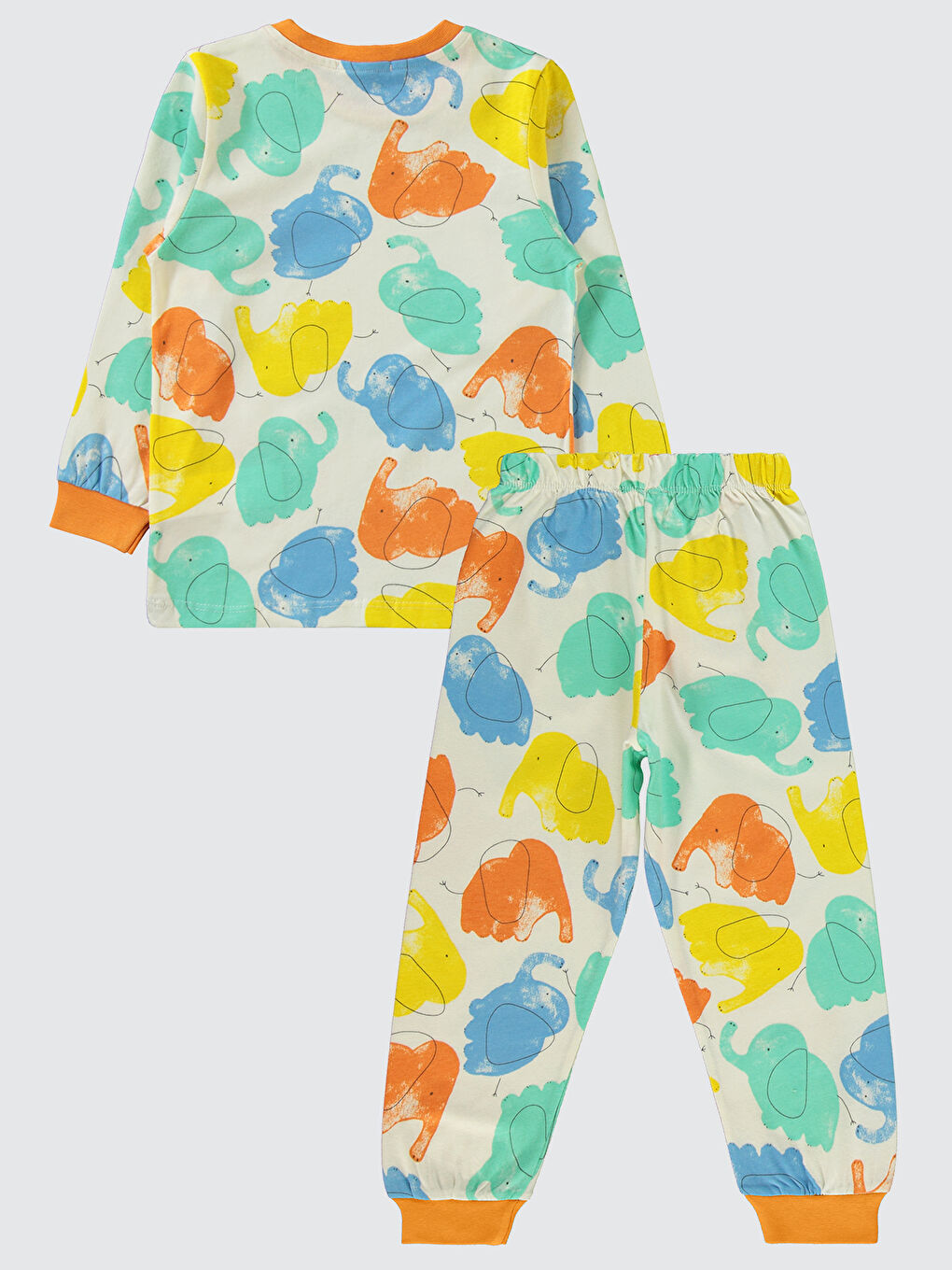 Turuncu Boys Erkek Çocuk Pijama Takımı 2-5 Yaş Oranj-1