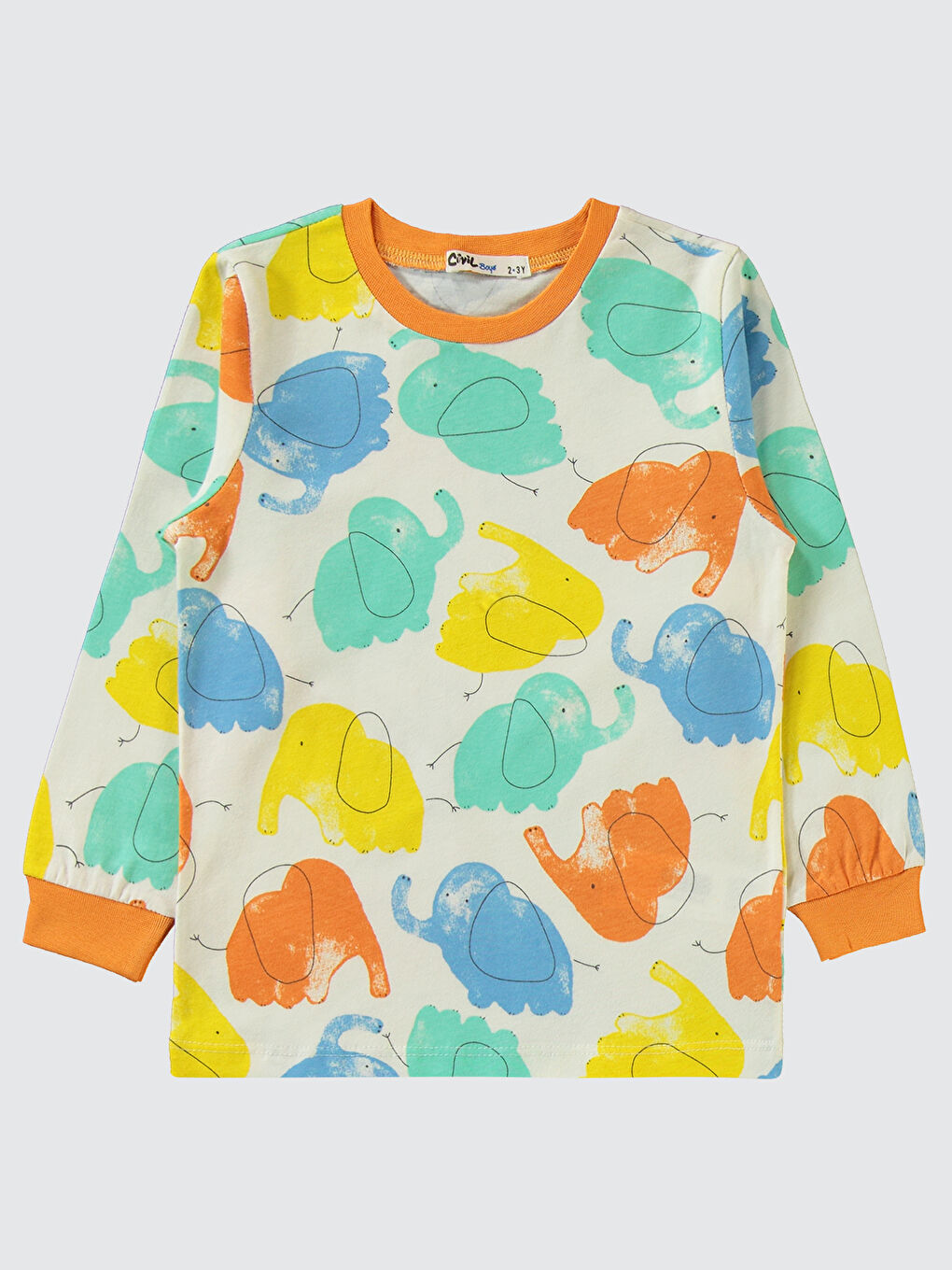 Turuncu Boys Erkek Çocuk Pijama Takımı 2-5 Yaş Oranj-2