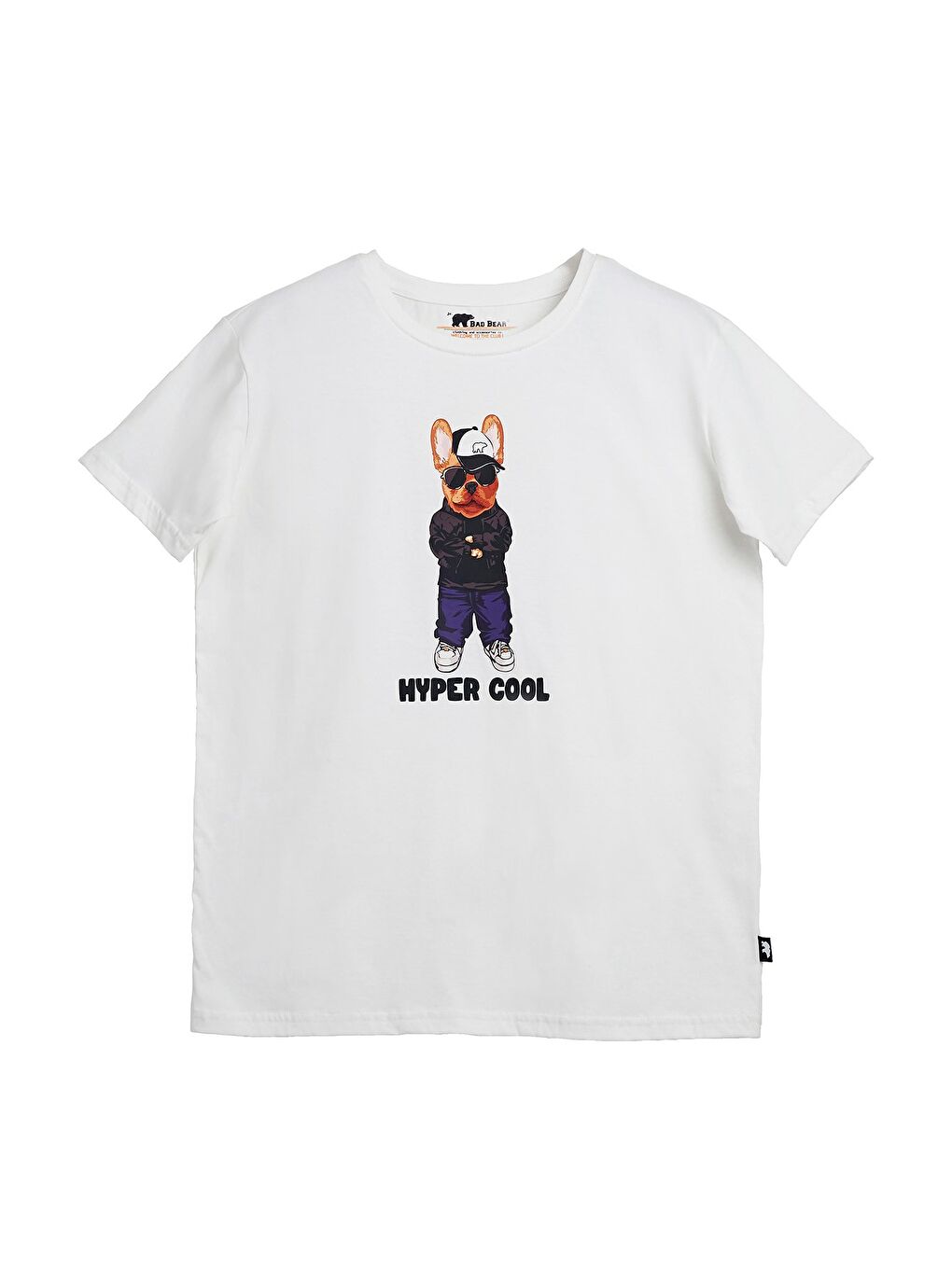 Hyper Bear Beyaz Baskılı Çocuk Tişört