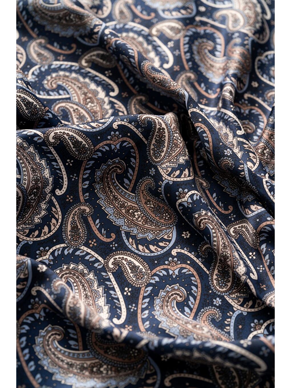 Lacivert Kadın Şal Desen 55*55 cm Bandana & Fular-2