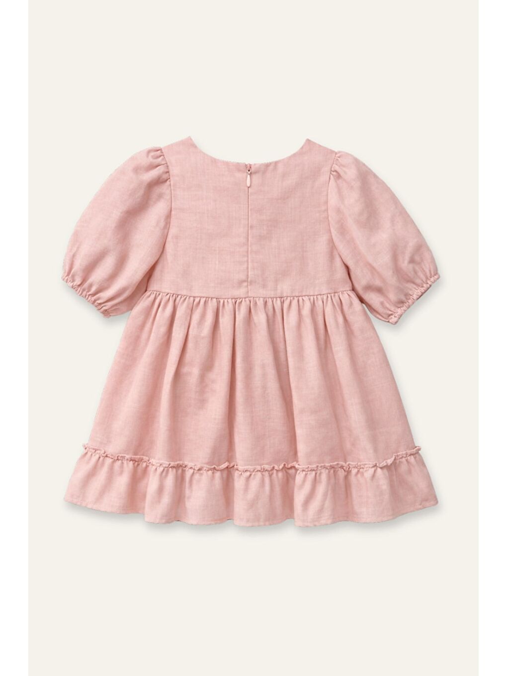 Kız Çocuk Fiyonklu Elbise  - Pembe-3