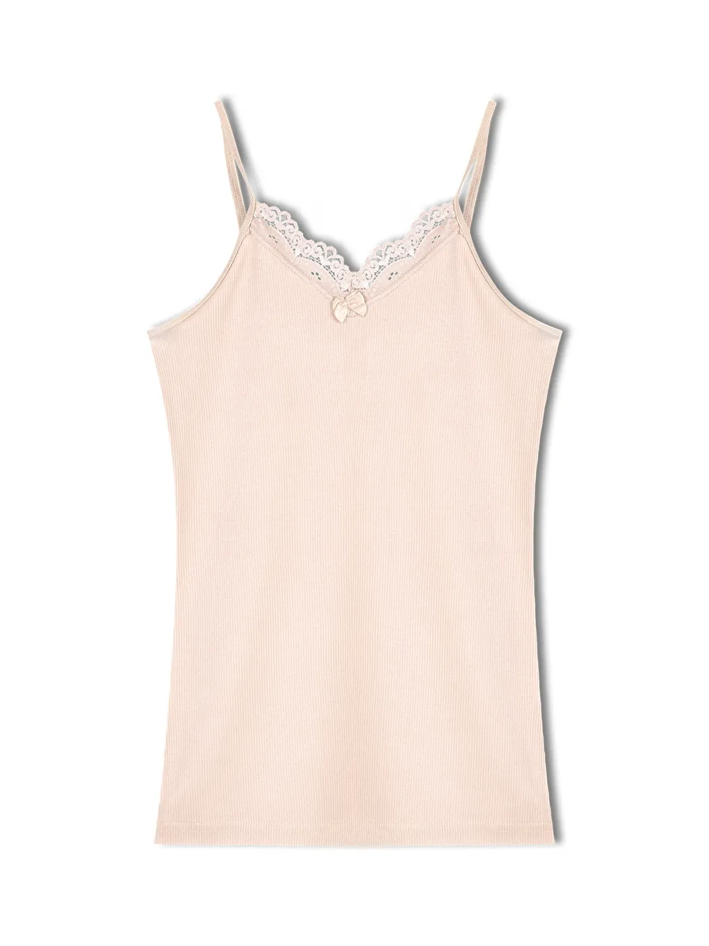 Pembe Kaşkorse Yakası Dantel İnce Askılı Kadın Atlet