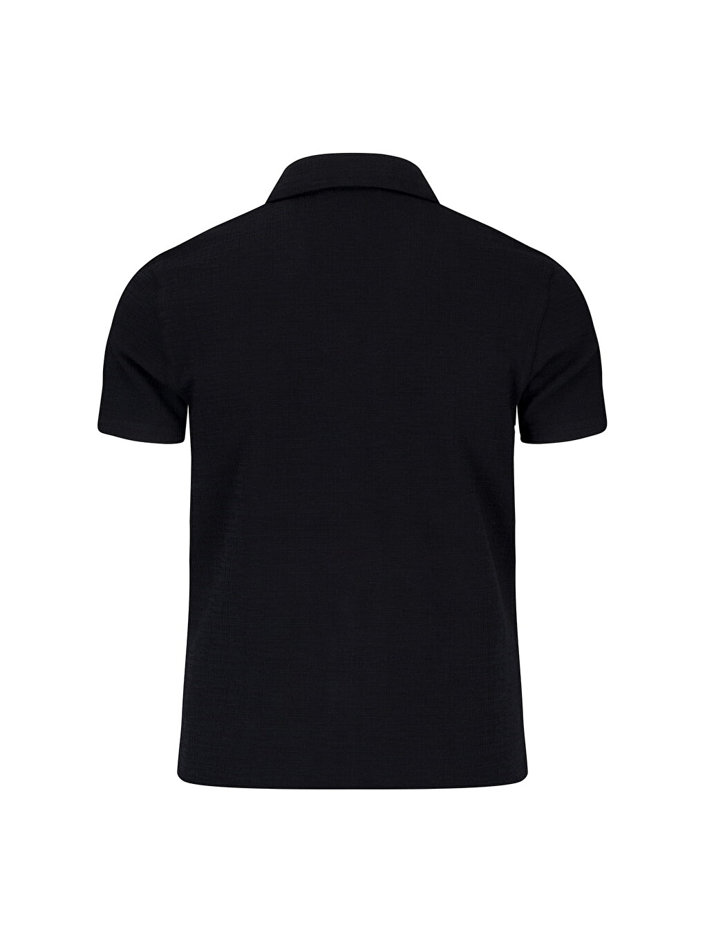 Siyah Regular Fit Apaş Yaka Gömlek-2