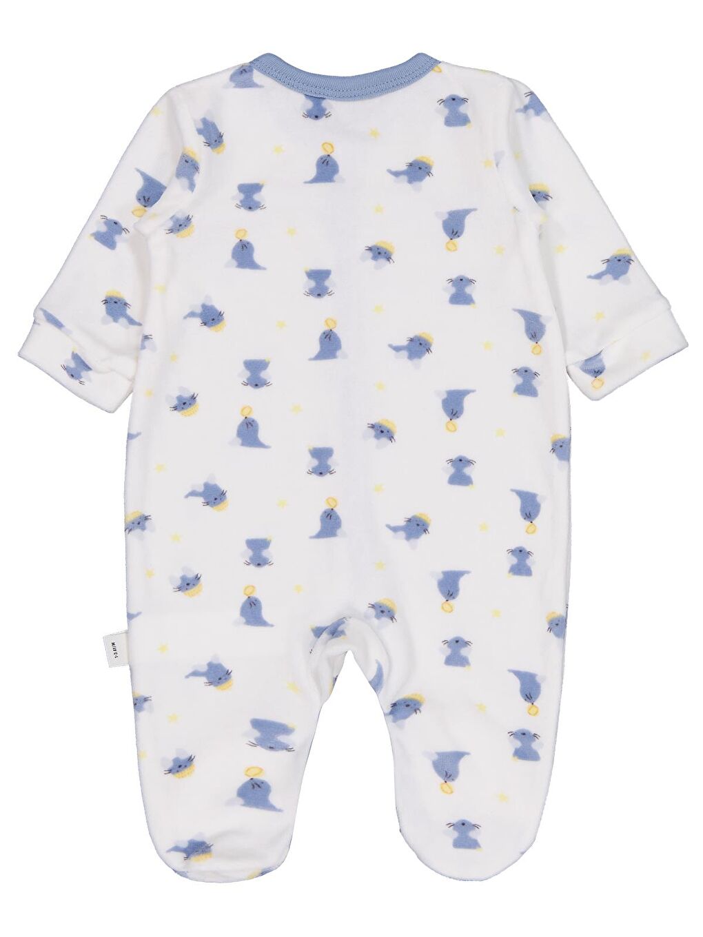 Baby Fok Balığı Empirme 1-9 Ay Tulum - Beyaz 3-6 Ay-1