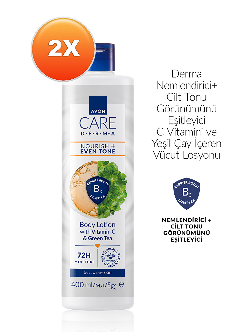 Care Derma Nourish + Even Tone Vücut Losyonu 400ml İkili Paket-1
