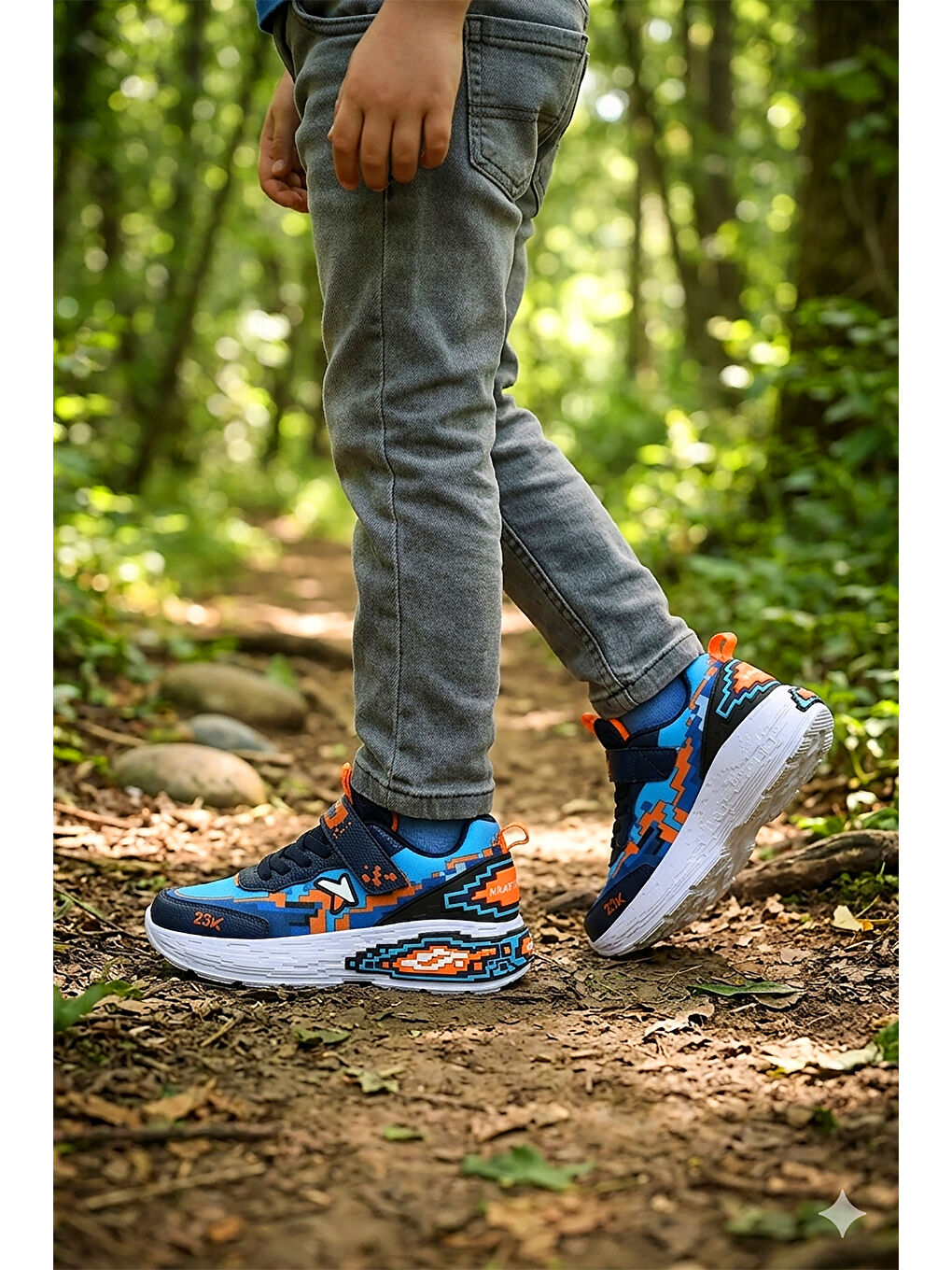 Lacivert Craft Günlük Cırtlı Erkek Çocuk Spor Ayakkabı-2