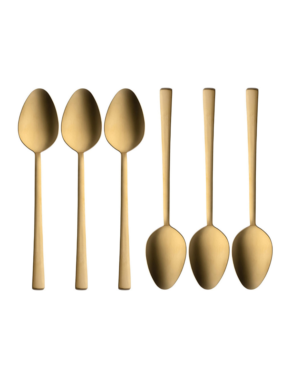 Sarı Mat Gold Yemek Kaşık Seti 6 Adet-1