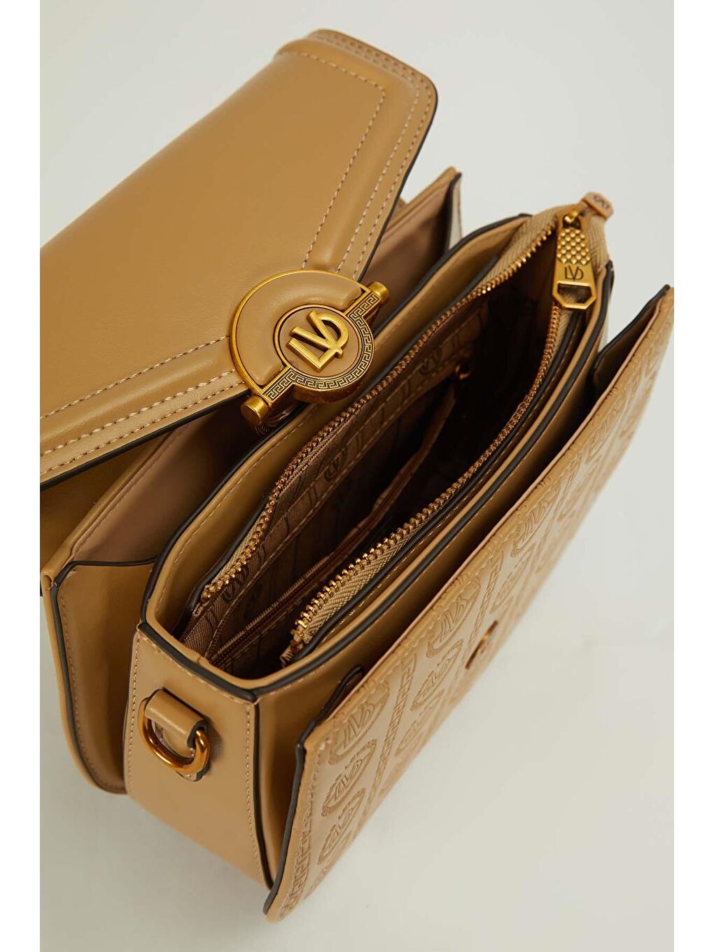 Bej Premium Vizon Kadın Omuz Çantası 931028-3