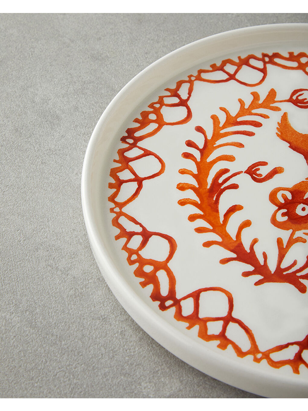 Beyaz Birdie Seramik 4'lü Pasta Tabağı 20 cm Renkli-2