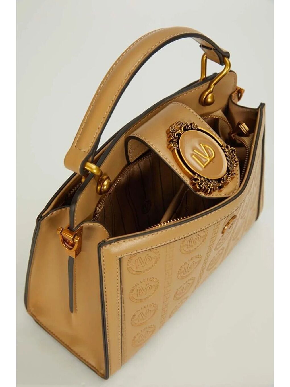 Bej Premium Vizon Kadın Omuz Çantası 931032-3