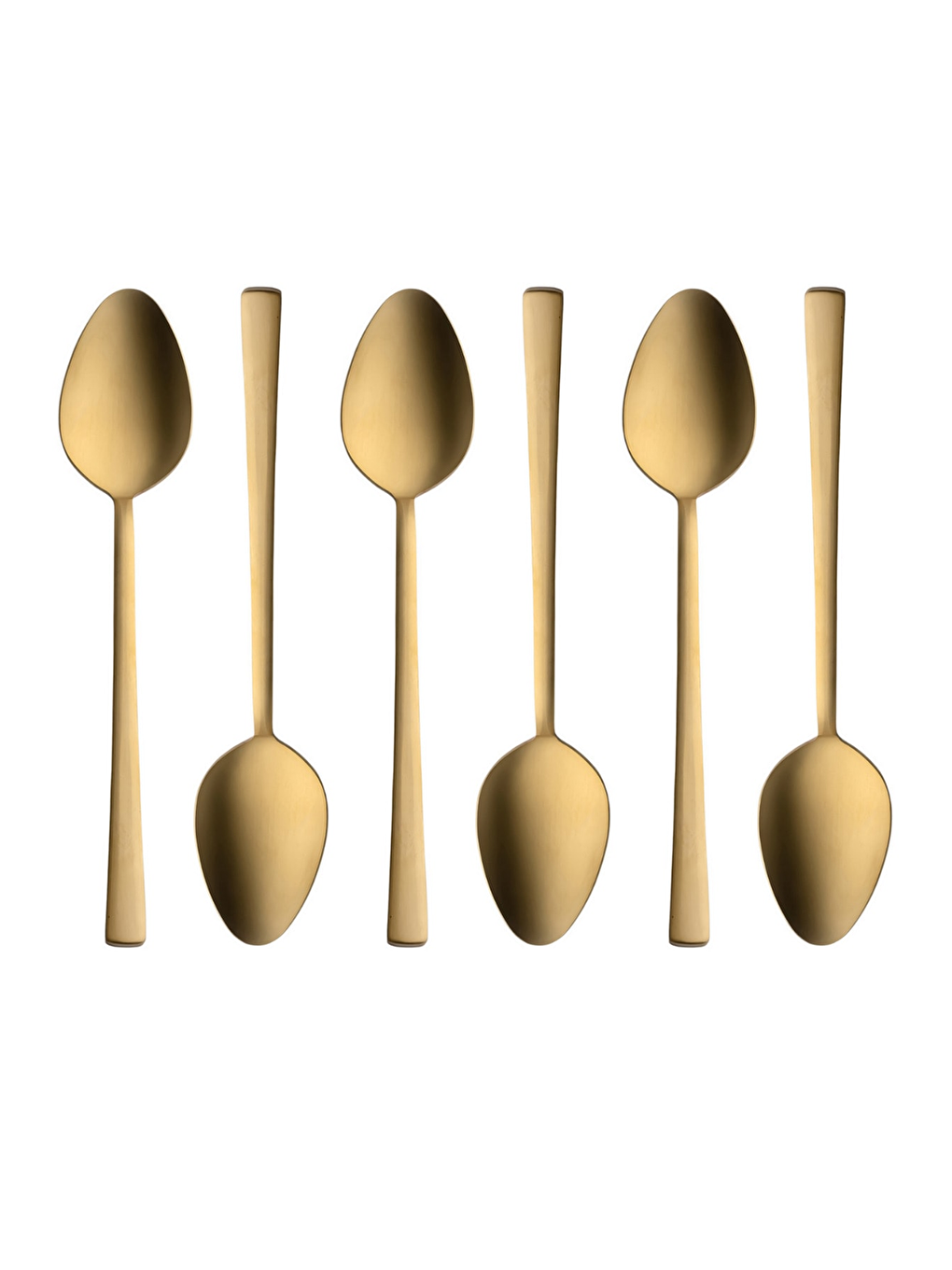 Sarı Mat Gold Yemek Kaşık Seti 6 Adet-2